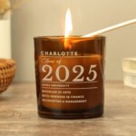 Personalised 'Class of...' Graduation Scented Amber Glass Jar Candle - Image 3