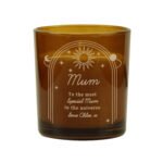 Personalised Any Message Celestial Design Scented Amber Glass Jar Candle - Image 7