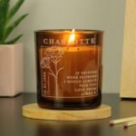 Personalised January Birth Flower Design Scented Amber Glass Jar Candle - Image 5