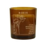 Personalised June Birth Flower Design Scented Amber Glass Jar Candle - Image 7
