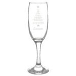 Personalised Christmas Tree Design Glass Champagne Flute - Image 4