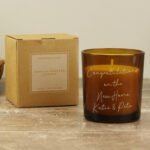 Personalised Any Message Scented Amber Glass Jar Candle - Image 2