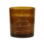 Personalised Any Message Scented Amber Glass Jar Candle - Image 6