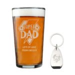 Personalised 'Super Dad' Pint Glass & Bottle Opener Gift Set - Image 5