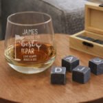 Personalised 'You're The Best By Par' Golf Themed Glass Tumbler & Whisky Stones Gift Set - Image 4