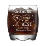 Personalised 'Simply The Best' Trophy Motif Glass Tumbler - Image 5