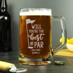 Personalised 'You're The Best By Par' Golf Themed Pint Stern Glass Tankard