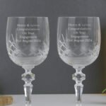 Personalised Any Message Pair of Crystal Wine Glasses - Image 3