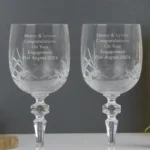 Personalised Any Message Pair of Crystal Wine Glasses - Image 5