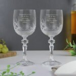 Personalised Any Message Pair of Crystal Wine Glasses - Image 5