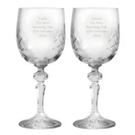 Personalised Any Message Pair of Crystal Wine Glasses - Image 7