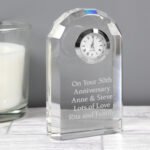 Personalised Any Message Crystal Mantel Clock - Image 2