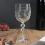 Personalised Any Message Cut Crystal Wine Glass