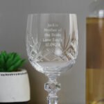 Personalised Any Message Cut Crystal Wine Glass - Image 3