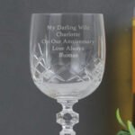 Personalised Any Message Cut Crystal Wine Glass - Image 4