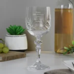 Personalised Any Message Cut Crystal Wine Glass - Image 4