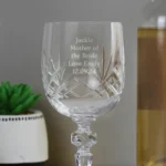 Personalised Any Message Cut Crystal Wine Glass - Image 5