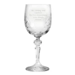 Personalised Any Message Cut Crystal Wine Glass - Image 7