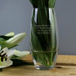 Personalised Any Message Tapered Glass Bullet Vase - Image 2
