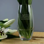 Personalised Any Message Tapered Glass Bullet Vase - Image 3