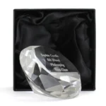 Personalised Any Message Diamond Design Glass Paperweight - Image 6