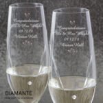 Personalised Hand Cut Little Hearts Motif Pair of Glass Champagne Flutes + Gift Box - Image 5