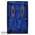 Personalised Hand Cut Little Hearts Motif Pair of Glass Champagne Flutes + Gift Box - Image 7