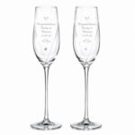 Personalised Little Hearts Motif Hand Cut Pair of Glass Champagne Flutes + Gift Box - Image 7