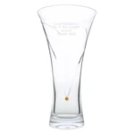 Personalised Any Message Large Hand Cut Gold Diamante Heart Glass Vase - Image 4