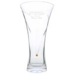 Personalised Any Message Large Hand Cut Gold Diamond Effect Heart Glass Vase - Image 6