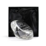 Personalised Big Numbers Diamond Glass Paperweight - Image 2