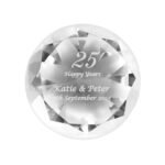 Personalised Big Numbers Diamond Glass Paperweight - Image 3