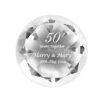 Personalised Big Numbers Diamond Glass Paperweight - Image 5