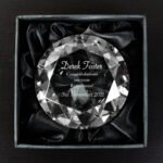 Personalised Any Message Diamond Glass Paperweight - Image 2