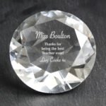 Personalised Any Message Diamond Glass Paperweight - Image 3