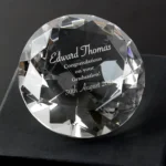 Personalised Any Occasion Diamond Design Glass Paperweight