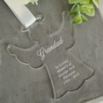 Personalised Any Message Hanging Acrylic Angel Shaped Decoration - Image 2