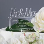 Personalised 'Mr & Mrs' Plaque Design Acrylic Cake Topper - Image 5
