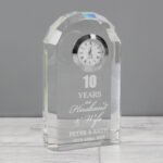 Personalised Anniversary Crystal Mantel Clock - Image 2