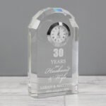 Personalised Anniversary Crystal Mantel Clock - Image 3