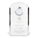 Personalised Anniversary Crystal Mantel Clock - Image 5