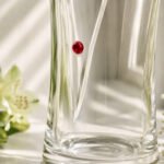 Personalised 'Ruby Anniversary' Large Hand Cut Diamond Effect Heart Glass Vase - Image 3