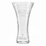 Personalised 'Silver Anniversary' Large Hand Cut Diamond Effect Heart Glass Vase - Image 5