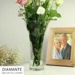 Personalised Special Year Diamante Heart Glass Vase - Image 5