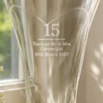 Personalised Special Year Large Hand Cut Diamond Effect Heart Glass Vase - Image 2