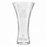 Personalised Special Year Large Hand Cut Diamond Effect Heart Glass Vase - Image 6