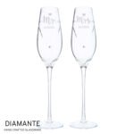 Personalised Hand Cut 'Mr & Mrs' Heart Motif Pair of Glass Champagne Flutes + Gift Box - Image 8