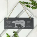 Personalised 'My Fingers May Be Small...' Bears Hanging Slate Plaque - Image 3
