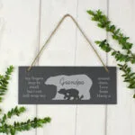 Personalised 'My Fingers May Be Small...' Bears Hanging Slate Plaque - Image 5