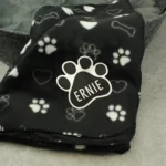 Personalised Dog Paw Print & Hearts Design Fleece Blanket - Image 3
